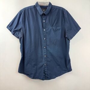 Structure Slim Fit Navy Button Front Shirt